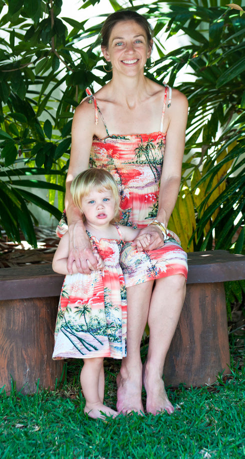 RJC Women's Paradise Island Surf Empire Smocked Sundress